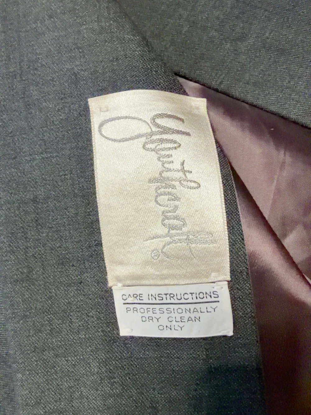 Vintage 50s Gray Princess Coat Genuine Mink Fur Collar Union Made XS S